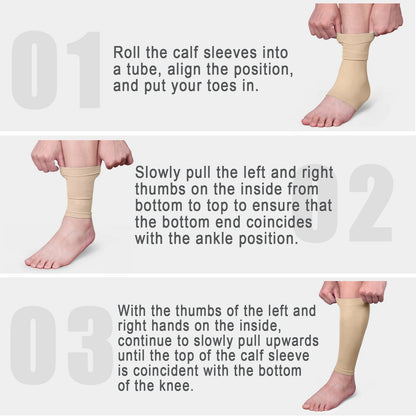 Calf Compression Sleeves – Breathable Support for Running, Cycling & Daily Use