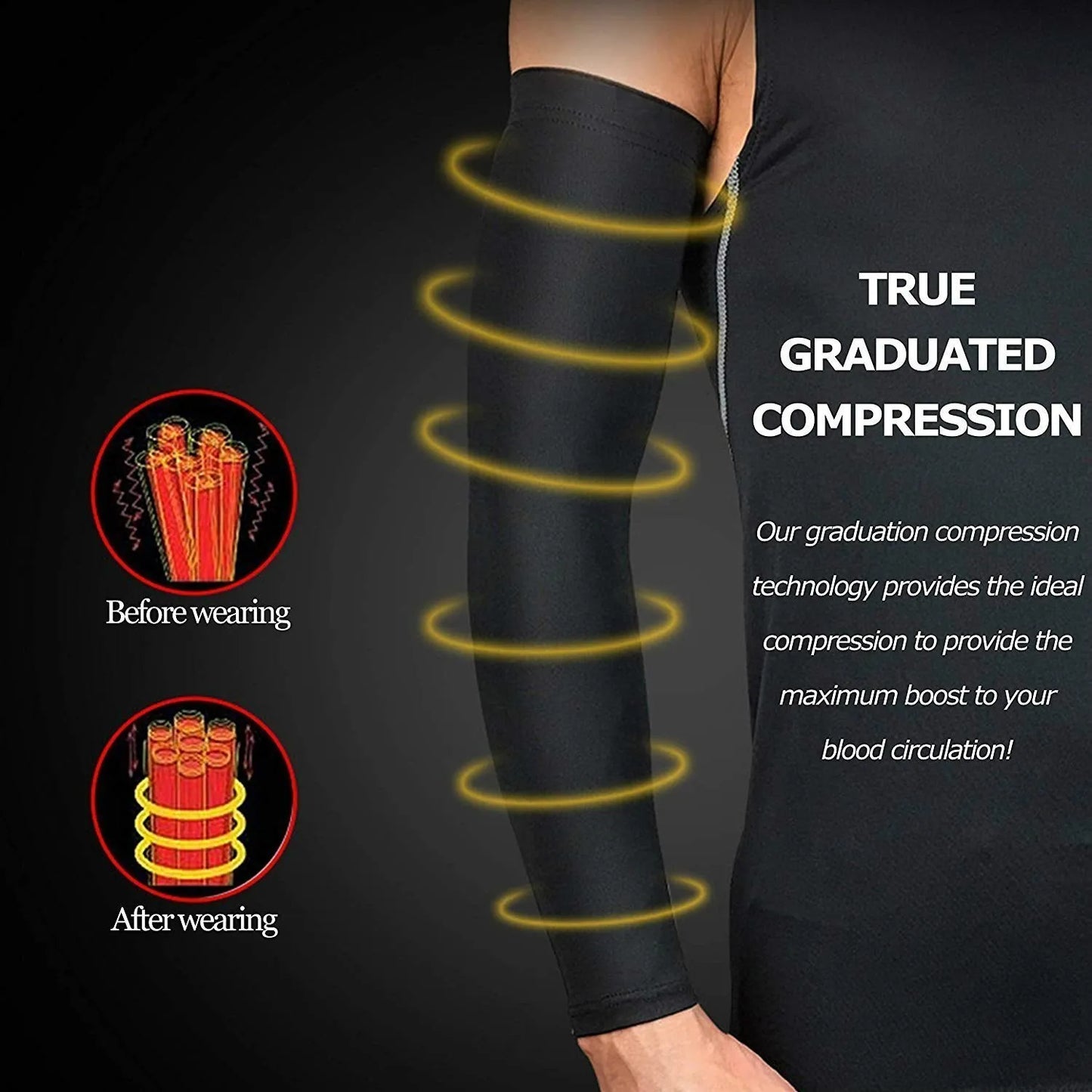 Compression Sleeve – Breathable UV Protection & Support for Basketball, Cycling, Running